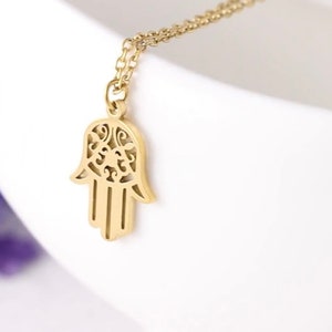 Hamsa Anhänger Man Evil Eye Charm Anhänger Kette Hamsa Charm Halskette Fatima Hand, wasserfest