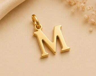 Personalized letter pendant | Initial pendant | Alphabet charm | Gift for her | Minimalist jewelry | Letter pendant