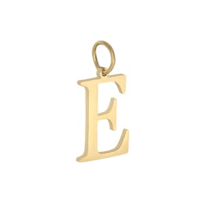 Edelstahl wasserfest vergoldet Initial Buchstabe mt Oese 1,50x1,02cm Charm