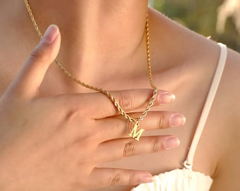Letters Stainless Steel 18K Gold Plated Pendant with Eyelet Initials Alphabet Charms Letter Pendant Bracelet Letters