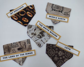 2 Pack - Lord Of The Rings - Pet Bandana (5 in Range) -Handmade over the collar dog bandana with charitable donation on every order