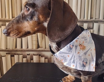 Puppy Love - Pet Bandana - Handmade bespoke over the collar dog bandana with charitable donation on every order