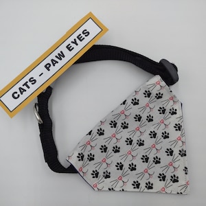 Cats Paw Eyes - Cat Bandana - Handmade Cat Bandana with Charitable donation on every order