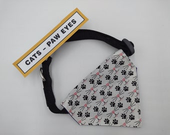 Cats Paw Eyes - Cat Bandana - Handmade Cat Bandana with Charitable donation on every order