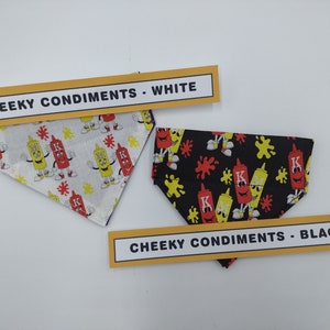 2 Pack - Cheeky Condiments - Pet Bandana - Handmade Pet Bandana with Charitable donation on every order