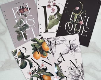 A5 Planner Dashboards BUNDLE | 5 dashboards, 350gsm