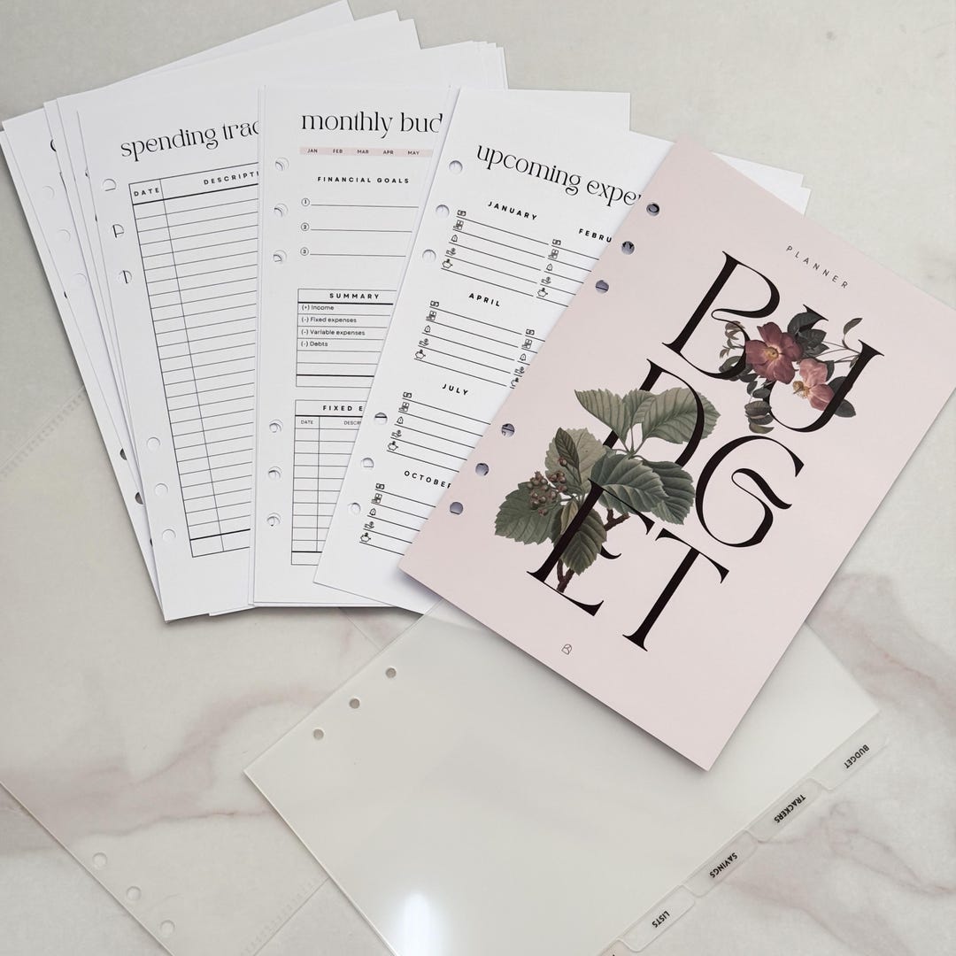 A5 Budget Planner Inserts | A5 Budget Planner Dividers | A5 Budget