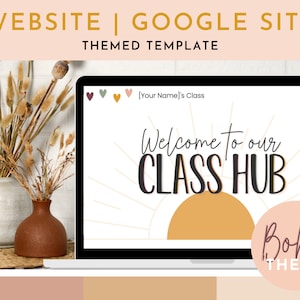 Boho Class Hub Website | Classroom Google Site, digitale Klassenzimmer-Website, Klassen-Website-Vorlage, Lehrer-Website