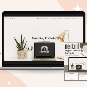 Neutral | BASIC Digital Teaching Portfolio - teacher portfolio Google site, educator portfolio
