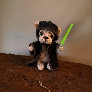 Return of the Tedi Crochet Pattern. PDF Tutorial. Teddy Bear Crochet Pattern. Science Fiction. Amigurumi Bear. Lightsaber crochet pattern.