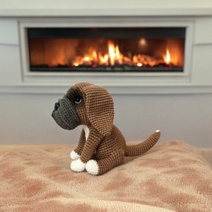 Boxer Dog Crochet Pattern. PDF Tutorial. Crochet Dog. Puppy. Dog. Realistic Dog. Amigurumi. Custom Made. Make Your Own. Dog Cuddly Toy.