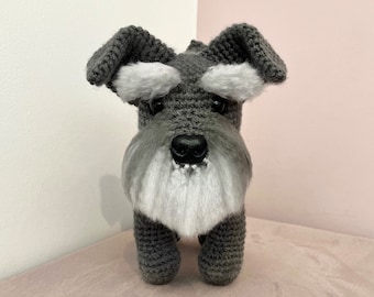 Schnauzer Crochet Pattern. Terrier. PDF Tutorial. Amigurumi. Realistic Dog. Crochet Dog. Puppy. Crochet Terrier. Miniature Schnauzer. Easy.