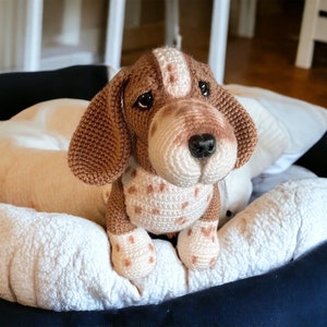 Basset Hound Crochet Pattern. PDF Tutorial. Crochet Dog. Puppy. Dogs. Custom Made. Amigurumi. Realistic Dog. Crochet Animals. Cute Dogs.