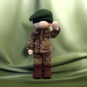 Soldier Amigurumi Crochet Pattern: Royal Marine, Royal Navy, Low Sew (PDF Tutorial)