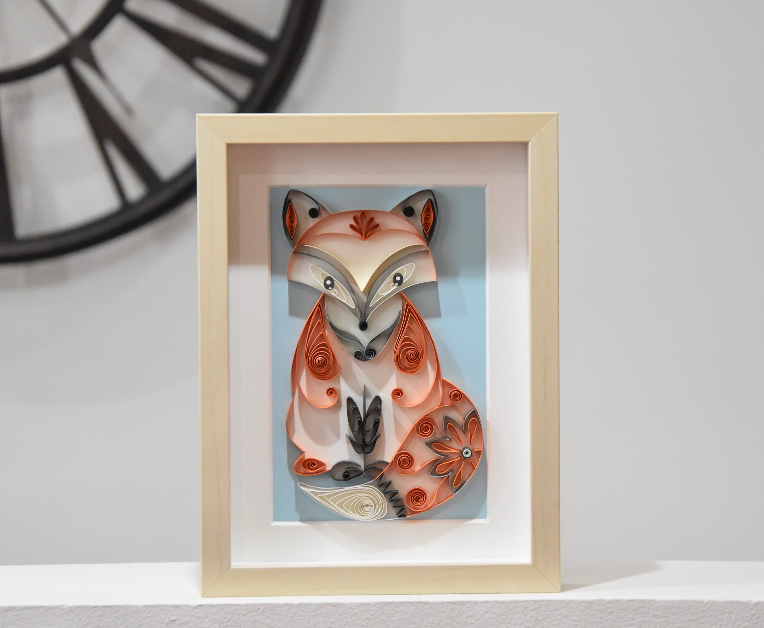 Tableau Art Quilling Le Renardeau