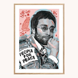 John Lennon illustration poster, Wall Art Printing Poster, Home decor, Birthday present, original gift