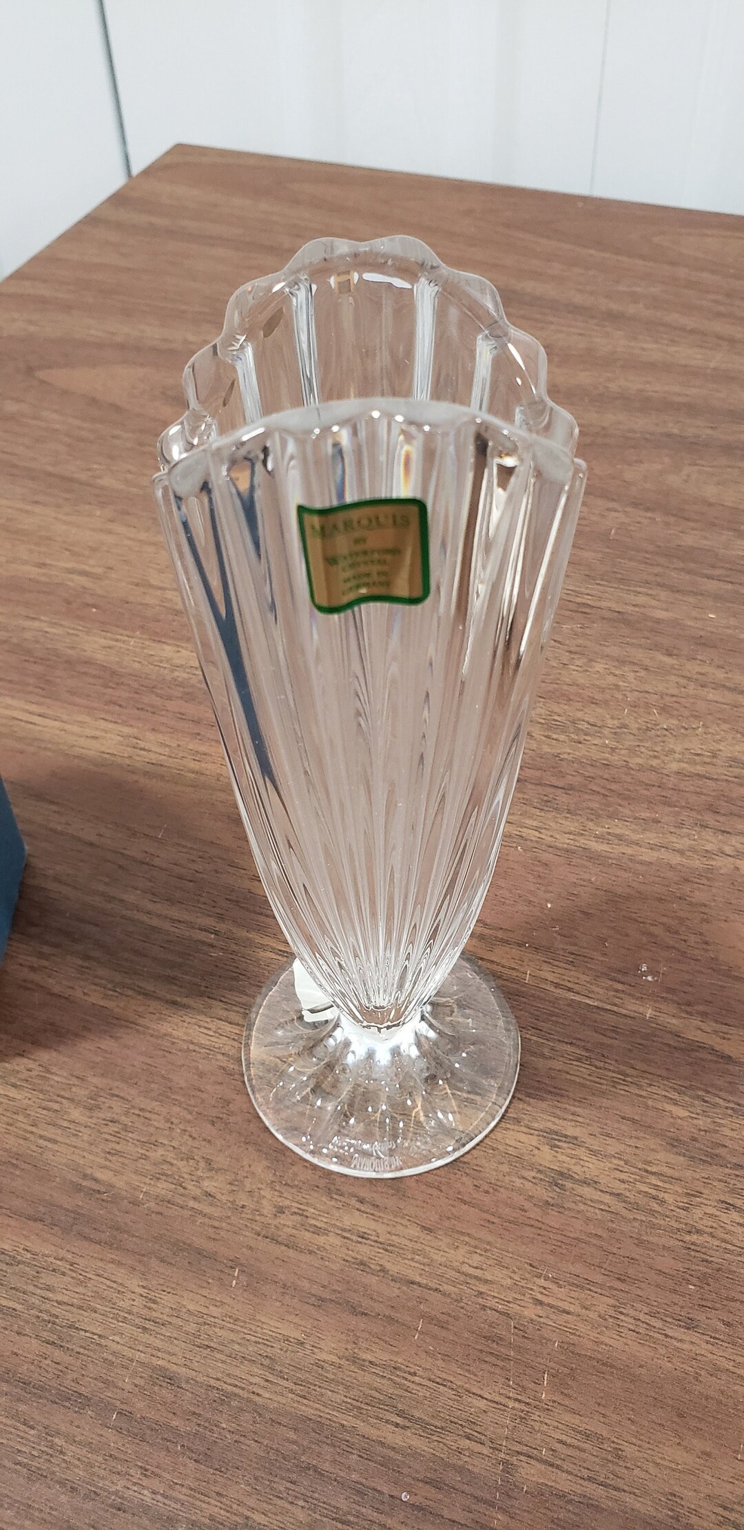 Vintage Marquis by Waterford Crystal Nautic Shell Bud Vase in Original