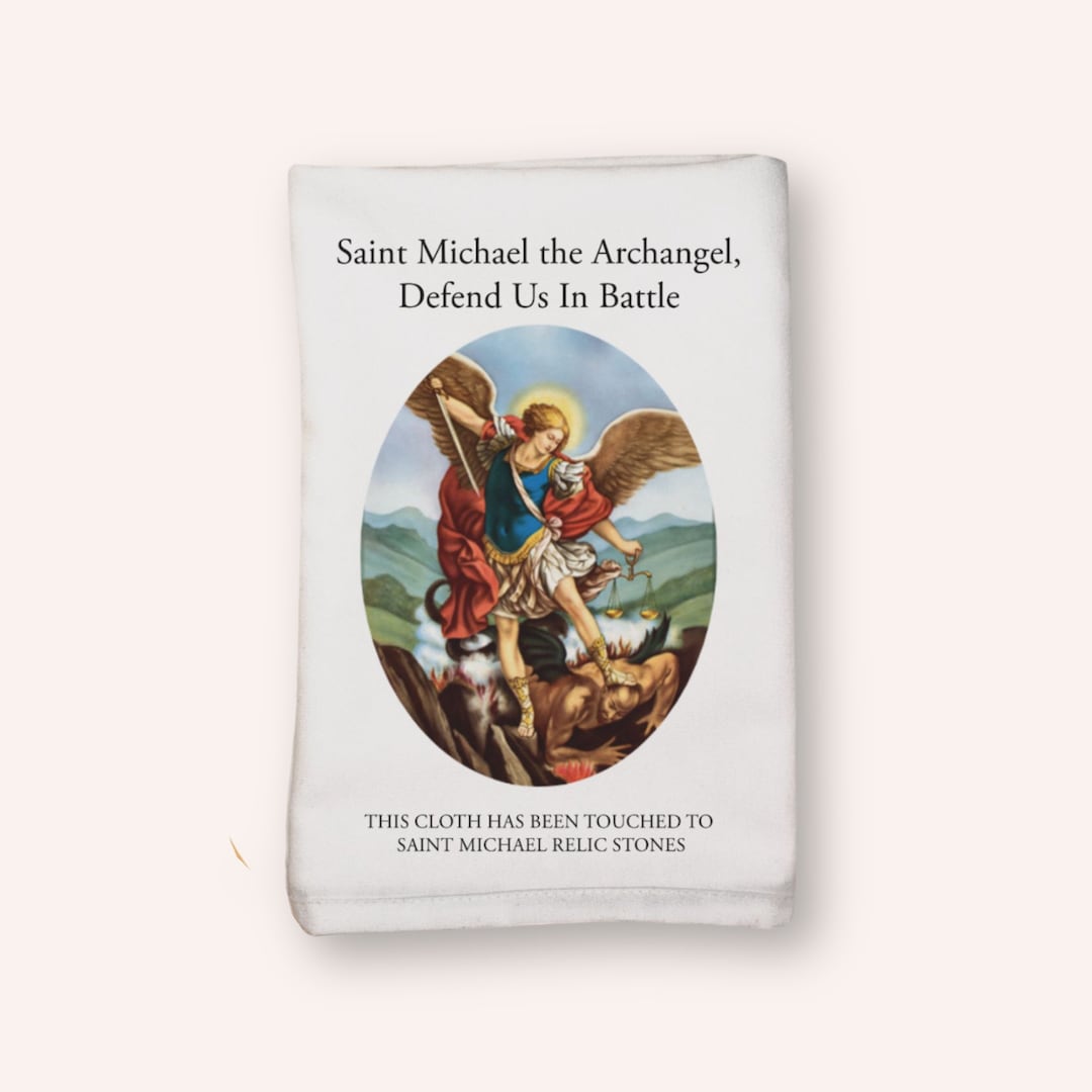 Relic Cloth Saint Michael the Archangel Devotional Relic Cloth Saint