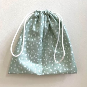 Green and White Polka Dot Gymnastics Grip Bag