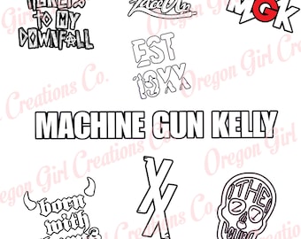 Paquete de archivos SVG de MGK para Cricut (paquete de 9 archivos SVG)