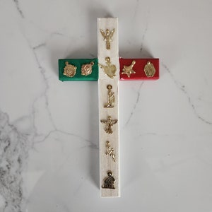 Mexico painted milagro cross