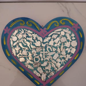 Ex-voto Wooden Heart "Corazon"| Authentic Milagros Charms from Mexico