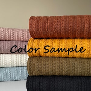 Cable jersey knit fabric color SAMPLE