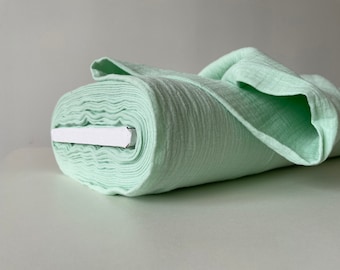 Cotton muslin fabric - Mint
