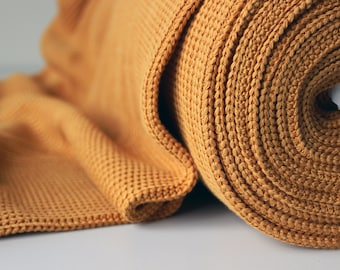 Chunky cotton knit fabric - Pumpkin Pie