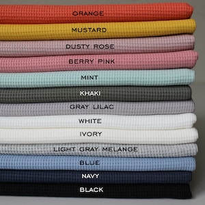 Cotton knit Waffle fabric SAMPLES