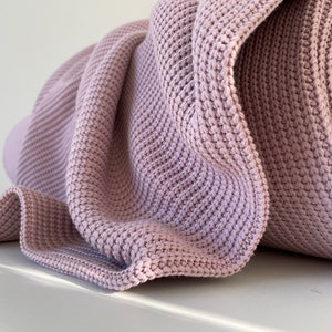 Chunky cotton knit fabric - Dusty rose