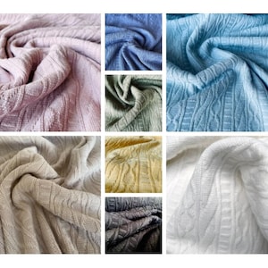 Cotton cable knit jaquard fabric SAMPLE