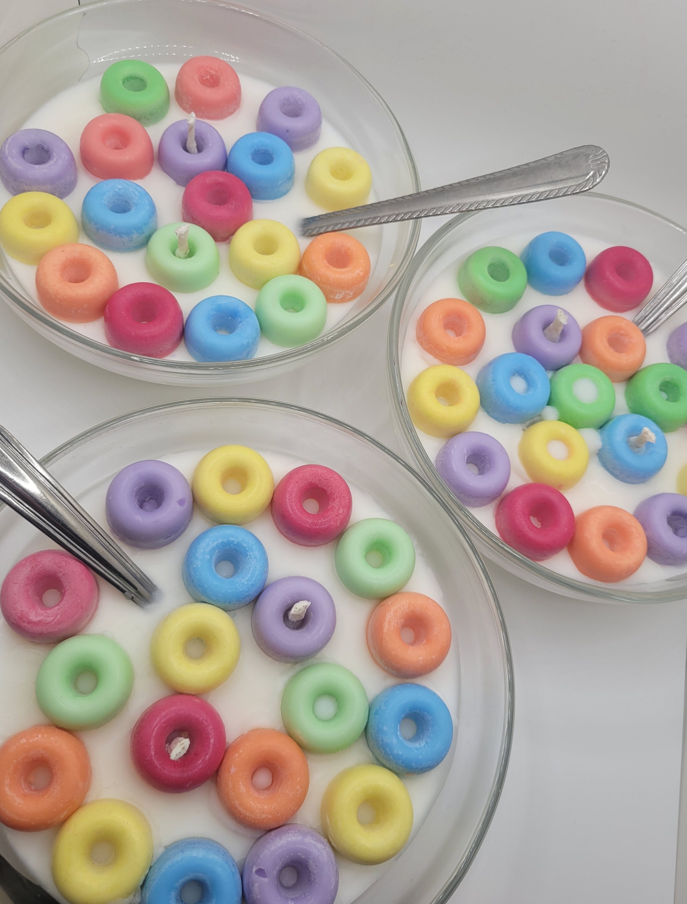 Cereal Bowl Candle Fruit Loops Etsy