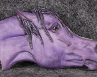 Rogue Horse Studios Mini Margo Medallion finished by me to a Dappled Purple - LSP