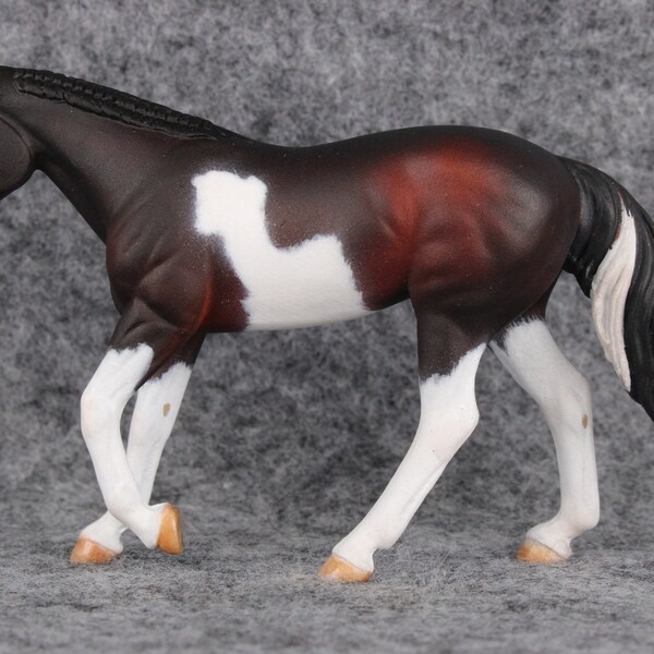 NAN'd Custom Breyer Stablemate Repaint Loping Quarter Horse to Bay Overo