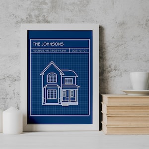 Custom House Portrait | Blueprint | Digital Print
