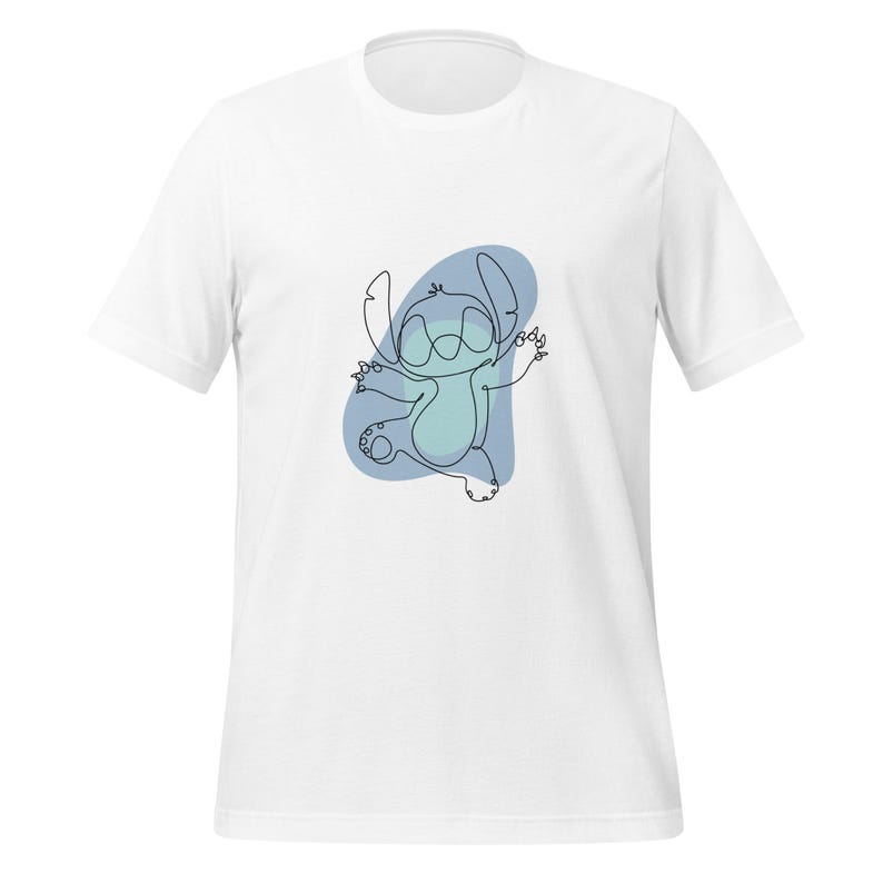 Stitch - Lilo and Stitch | One Line Minimalist T-Shirt