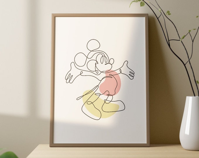 Lilo & Stitch - Stitch | One Line Cartoon Printable Art | Digital ...