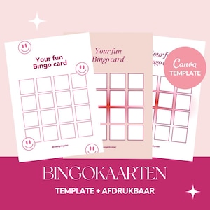 BINGOKAARTEN - Bingo kaart template - Printable - Print bingokaart - Afdrukbare bingokaart - Doelen tracker - Doelen afdrukbaar item