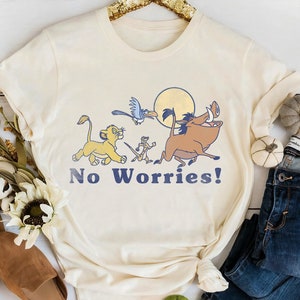 Disney The Lion King Simba Pumbaa No Worries Moon Night Shirt, Disneyland Family Matching Shirt, Magic Kingdom, WDW Epcot Theme Park