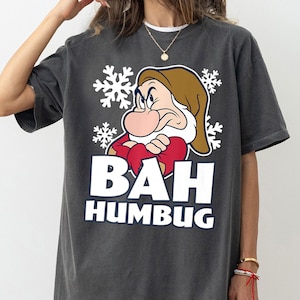 Disney Grumpy Bah Humbug Snow White & Seven Dwarfs Christmas Shirt, Disneyland Christmas Matching Family Shirts, Christmas Squad Group Shirt