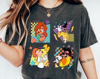 Retro 90s Disney Vintage A Goofy Movie Characters Shirt, Goofy Max Roxanne Powerline Shirt, WDW Matching Family Shirt, Magic Kingdom Shirts