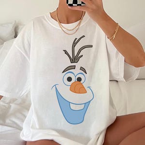 Disney Frozen Olaf Big Face Cartoon T-Shirt, Olaf Shirt, Disneyland Family Matching Shirt, Magic Kingdom Tee, WDW Epcot Theme Park