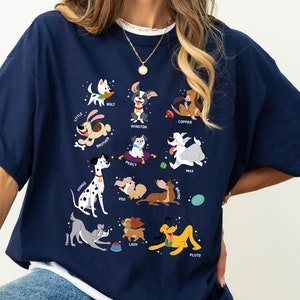 Disney Pets Movie Dogs Group Jumble T-Shirt, Walt Disney World Disneyland Trip Gift, Matching Family Shirts, Magic Kingdom Shirt