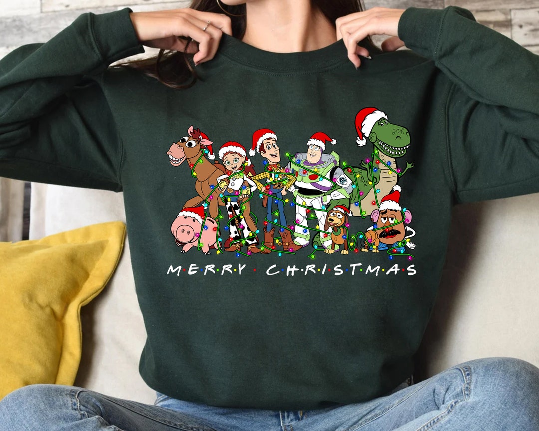 Disney Toy Story Christmas Lights Xmas Costume Shirt Merry Etsy