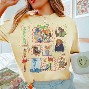 Coquette Bow Disney Zootopia 2 Characters Shirt, Judy Hopps Nick Wilde Gary De'Snake Tee, Zootropolis, Disneyland Family 2026 Trip Shirt image 3