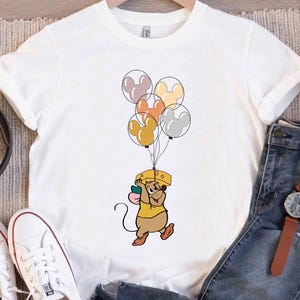 Disney Cinderella Gus Love Cheese with Mickey Balloon Shirt, Cute Gus Shirt, Mickey Ears Birthday Shirt, Disneyland Family Matching Shirt