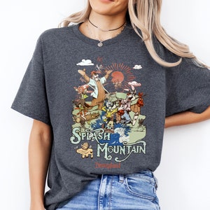 Vintage Disney Splash Mountain Shirt, Retro Disneyland Splash Mountain Shirt, Disney Disneyland Family Matching Shirt, Magic Kingdom Tee image 3