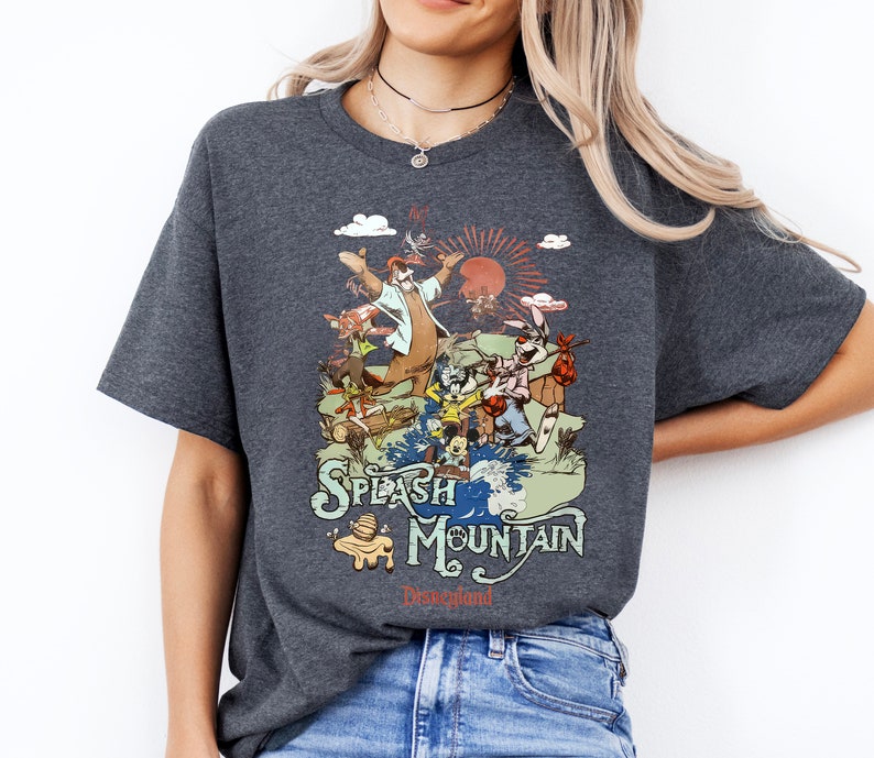 Vintage Disney Splash Mountain Shirt, Retro Disneyland Splash Mountain Shirt, Disney Disneyland Family Matching Shirt, Magic Kingdom Tee image 3