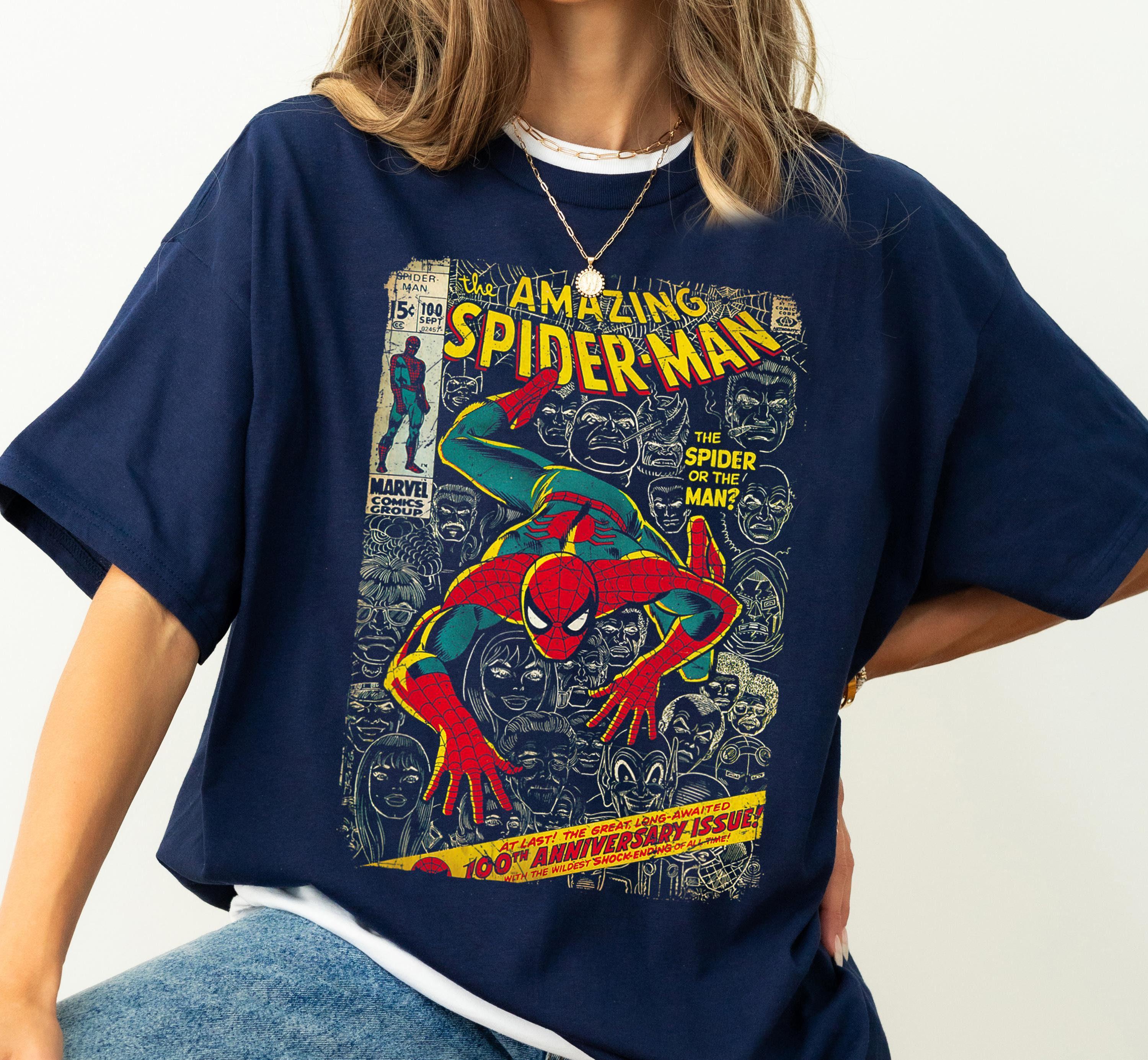 Marvel Spider-man Comic Book Anniversary Graphic T-shirt 